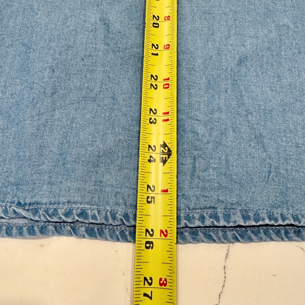 Style & Co Women׳s Blue Chambray Flutter Sleeve Top Size XL NWOT - Picture 10 of 10